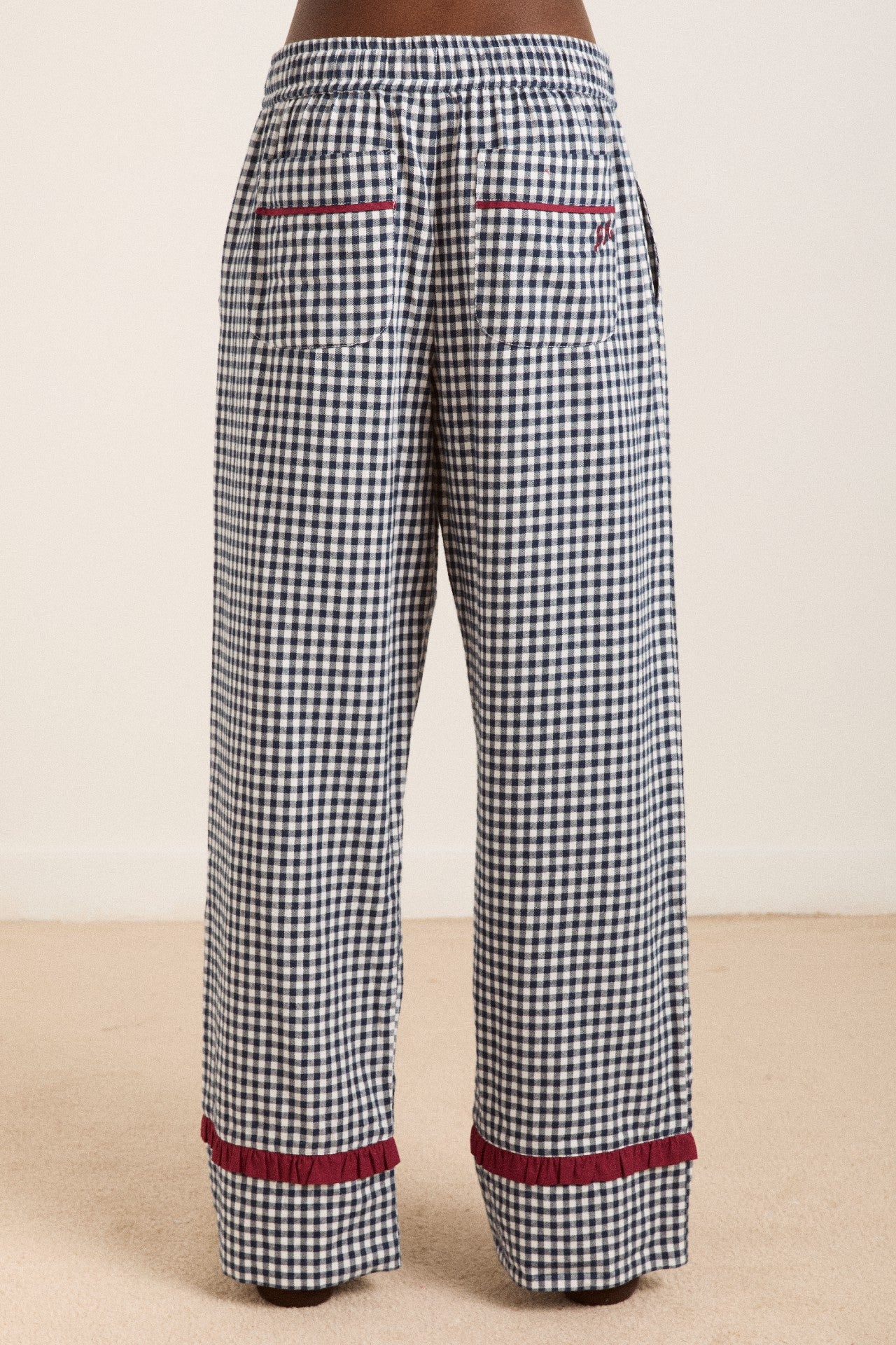 Damson Madder antonia pj set - navy gingham