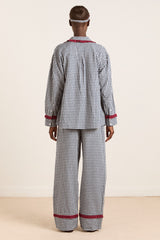 Damson Madder antonia pj set - navy gingham