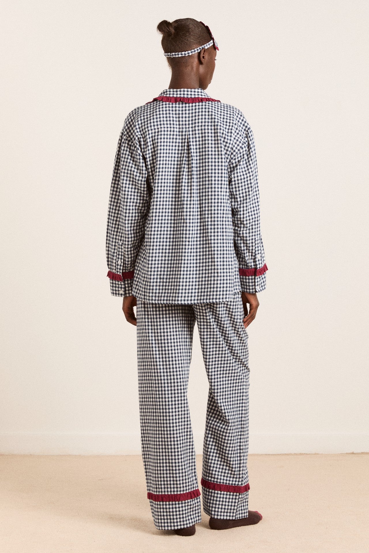 Damson Madder antonia pj set - navy gingham