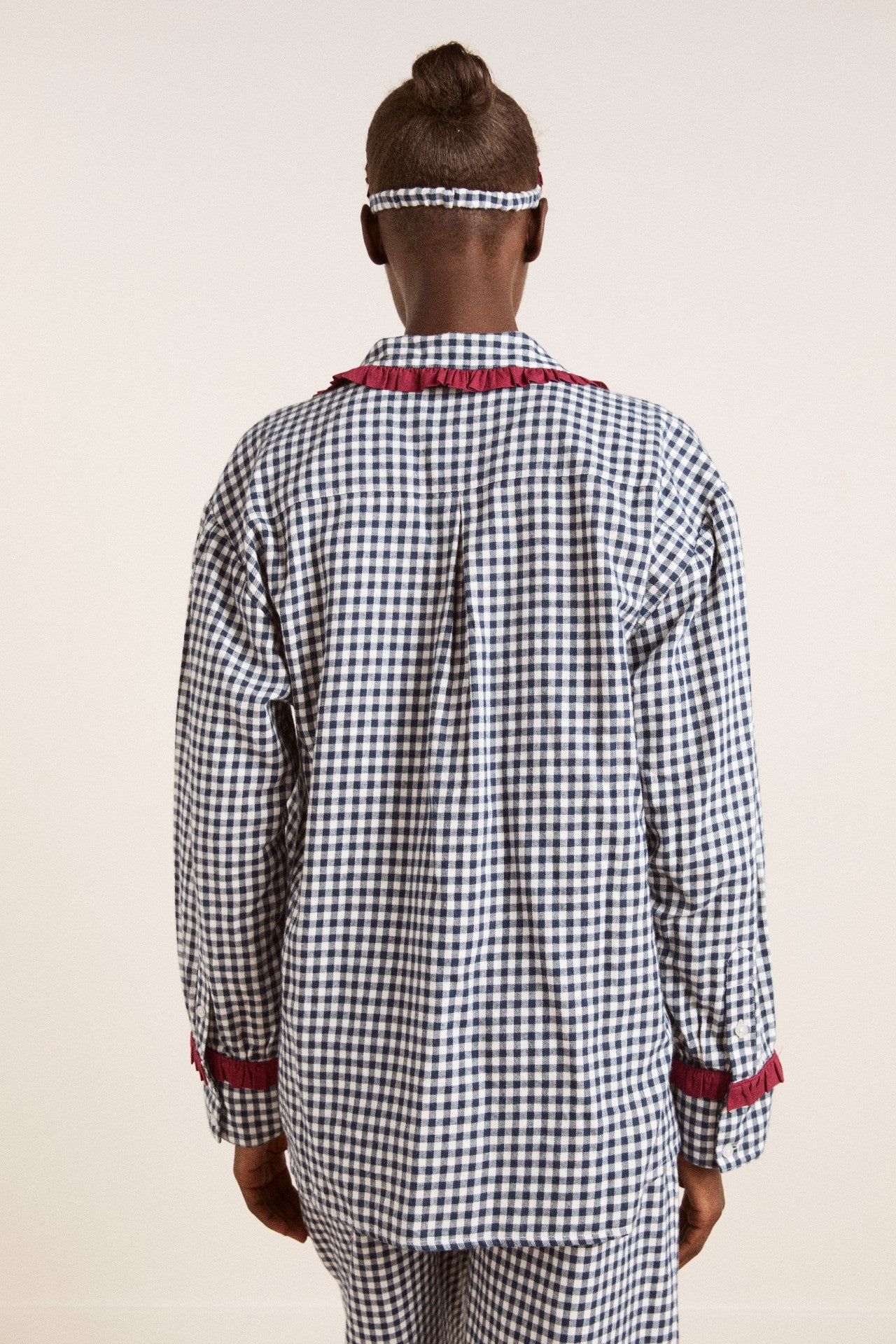 Damson Madder antonia pj set - navy gingham