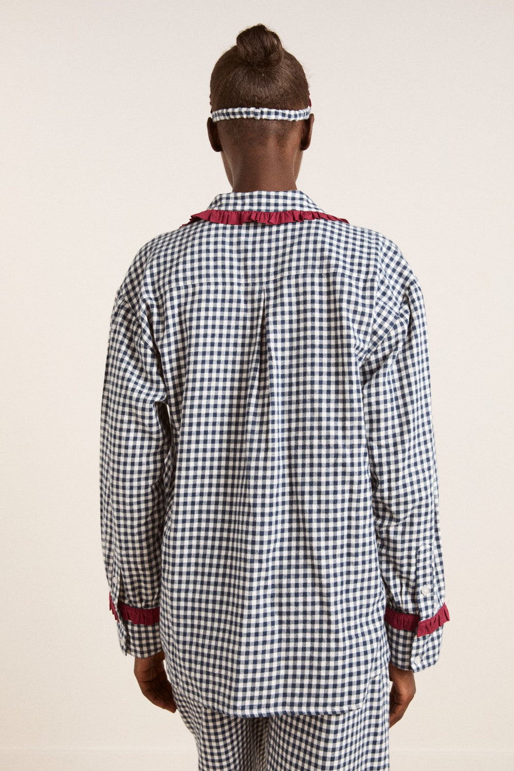 Damson Madder antonia pj set - navy gingham