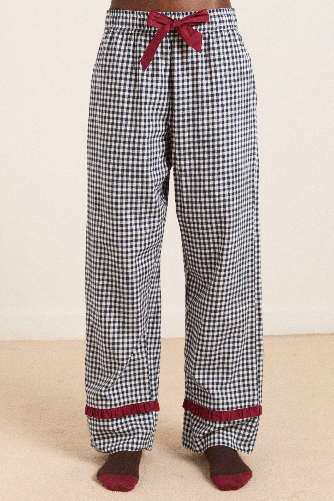 Damson Madder antonia pj set - navy gingham