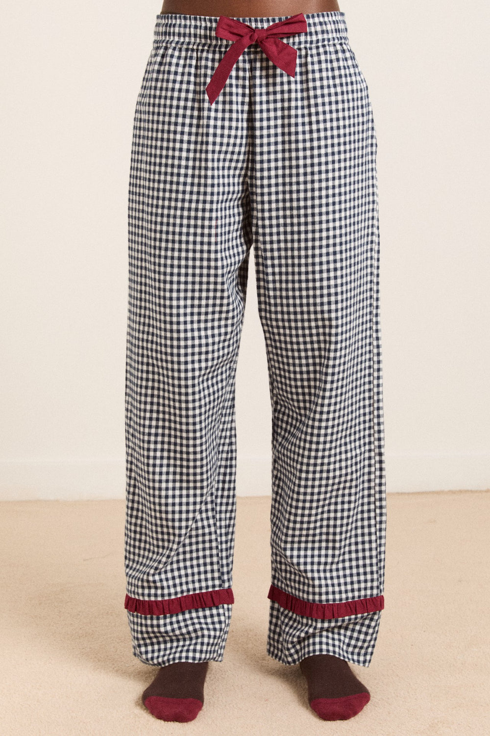 Damson Madder antonia pj set - navy gingham