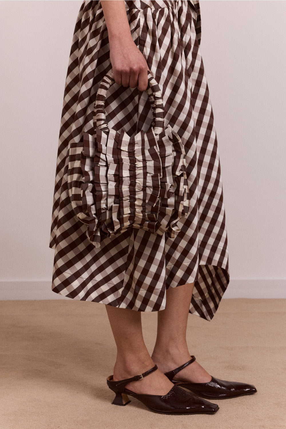 Damson Madder alani ruffle bag - choc
