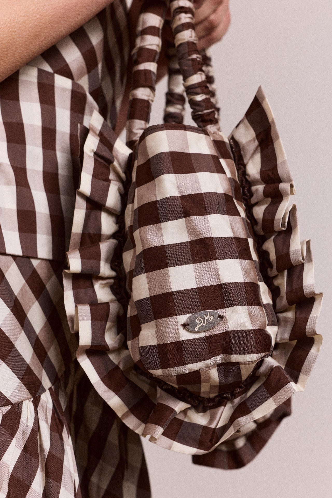 Damson Madder alani ruffle bag - choc