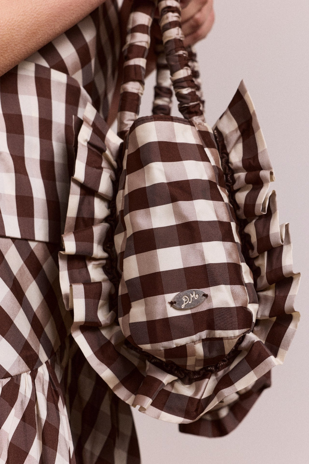 Damson Madder alani ruffle bag - choc