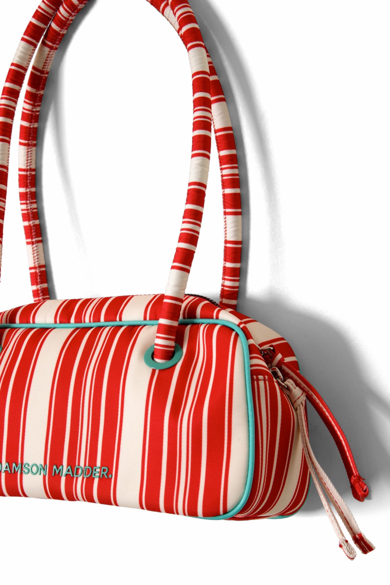 Damson Madder renne bowler bag - cherry deck chair stripe