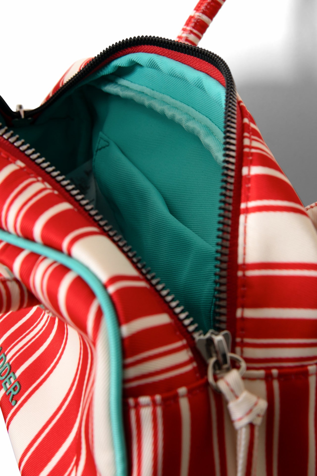 Damson Madder renne bowler bag - cherry deck chair stripe