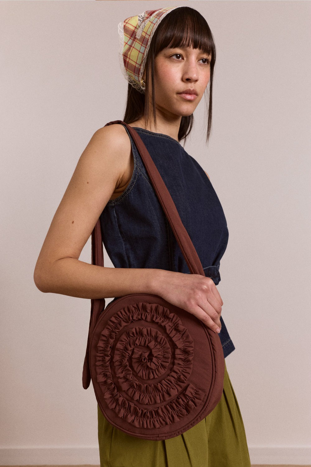 Damson Madder rae circle swirl bag - chocolate