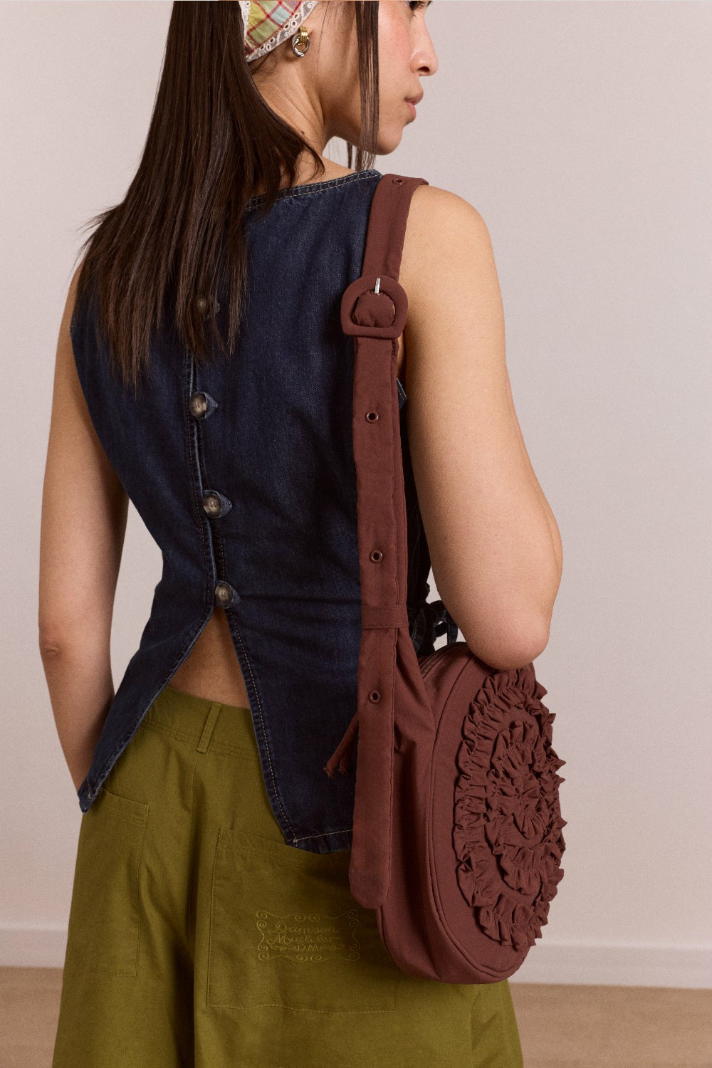 Damson Madder rae circle swirl bag - chocolate