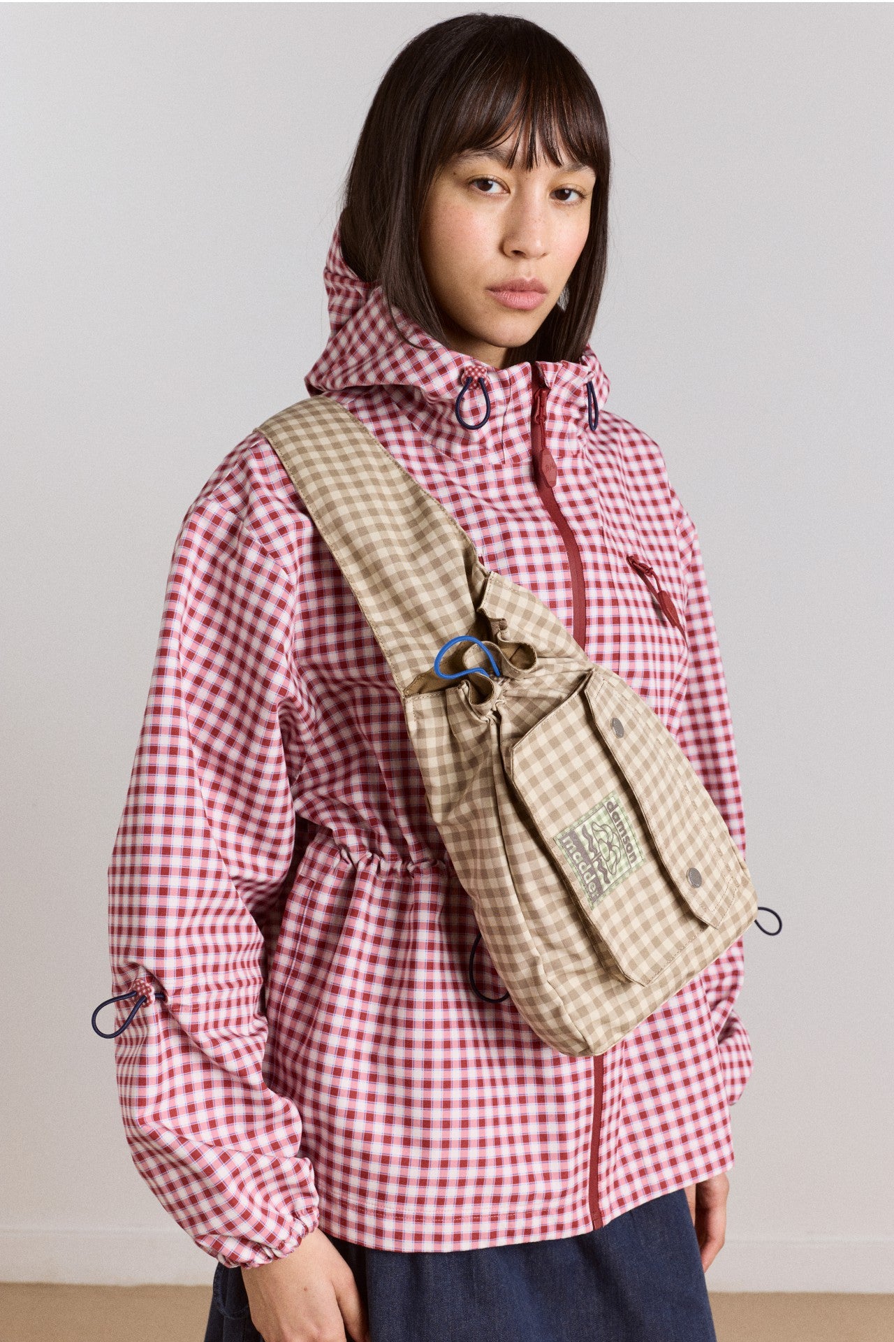 Damson Madder matilda cross body bag - gingham