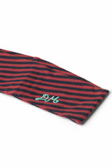 Damson Madder jersey headband - red stripe