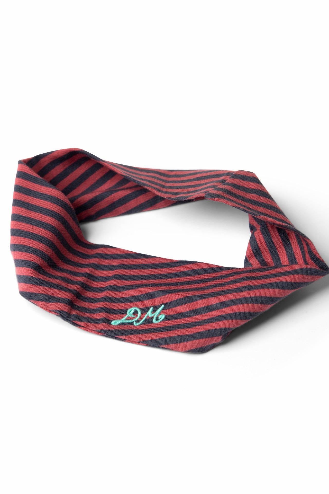 Damson Madder jersey headband - red stripe
