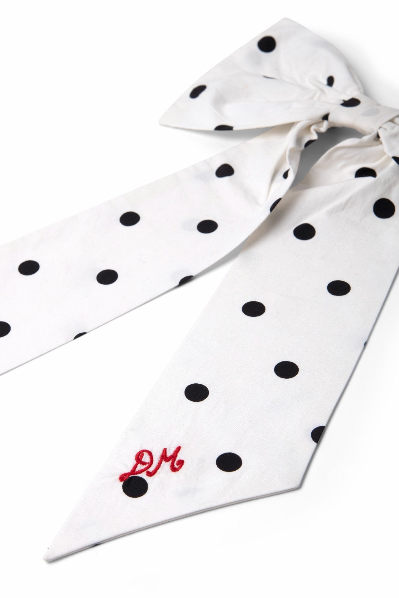 Damson Madder oversized bow clip - black & white spot