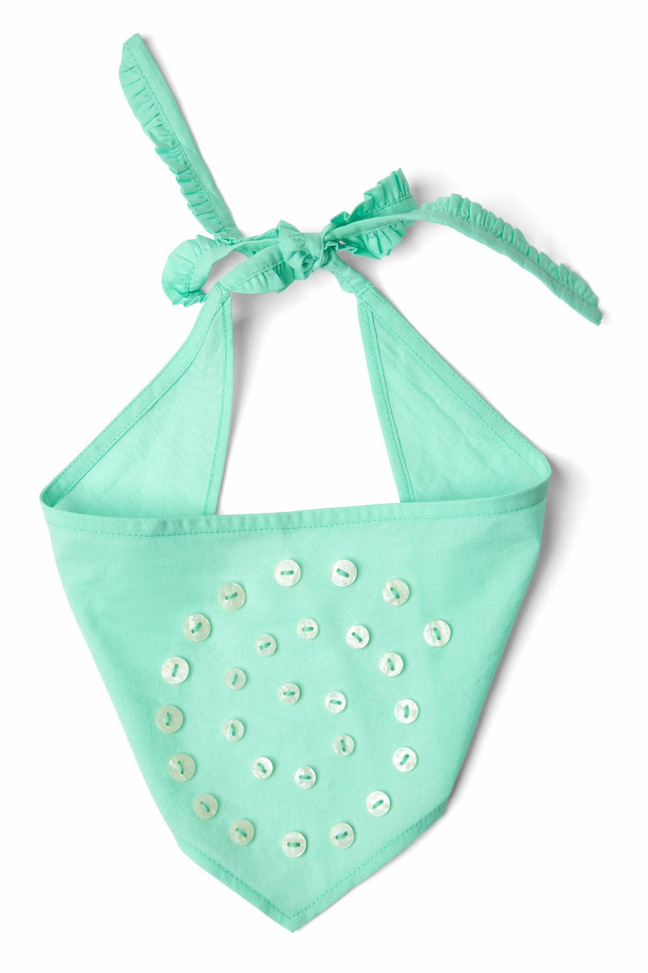 Damson Madder swirl button headscarf - mint