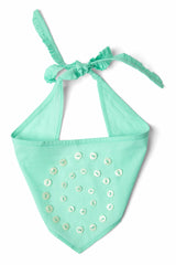 Damson Madder swirl button headscarf - mint
