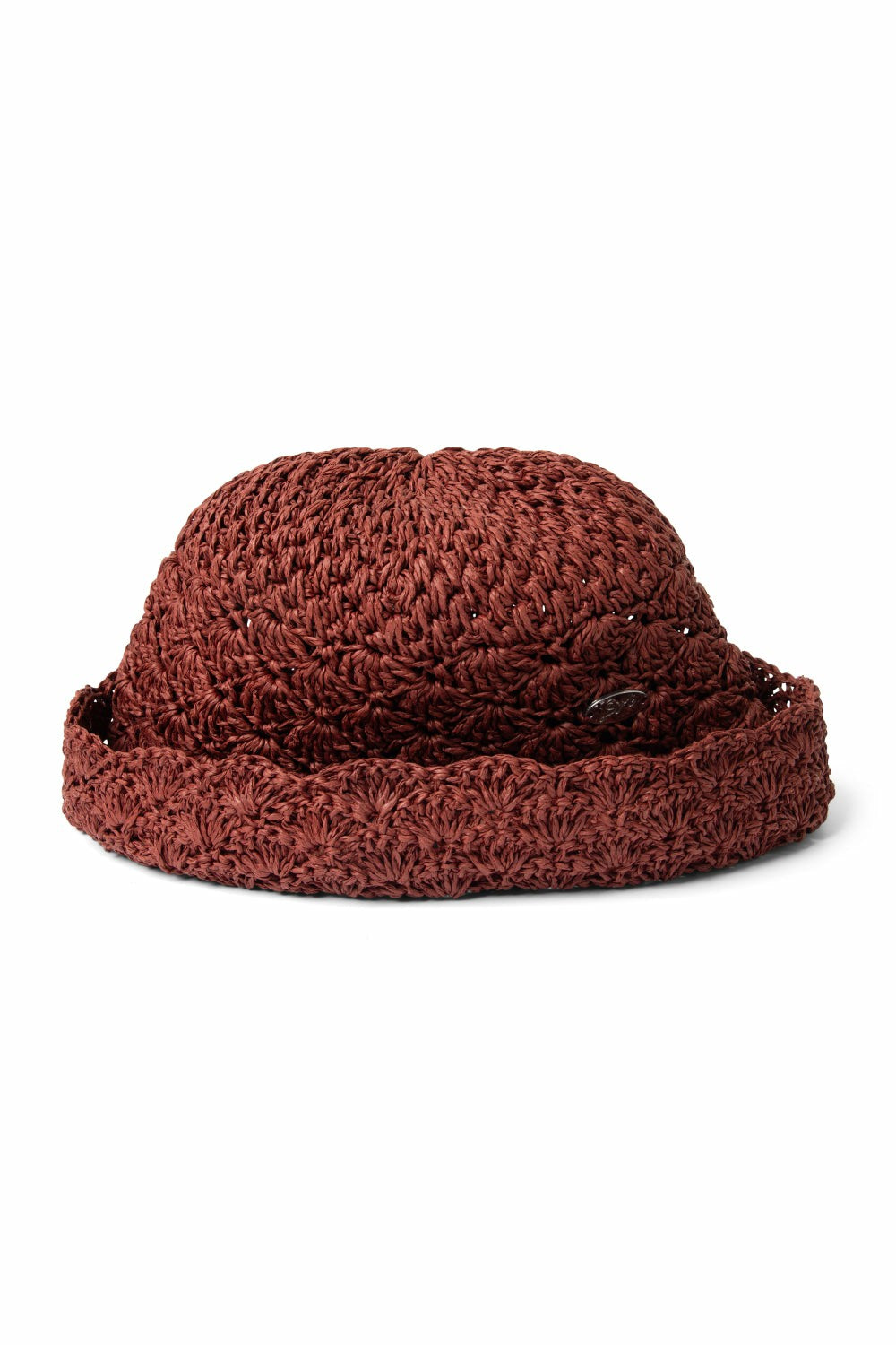 Damson Madder raffia tulip bucket hat - rust
