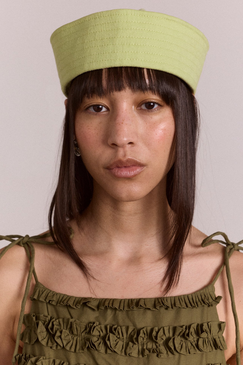 Damson Madder cotton sailor hat - apple