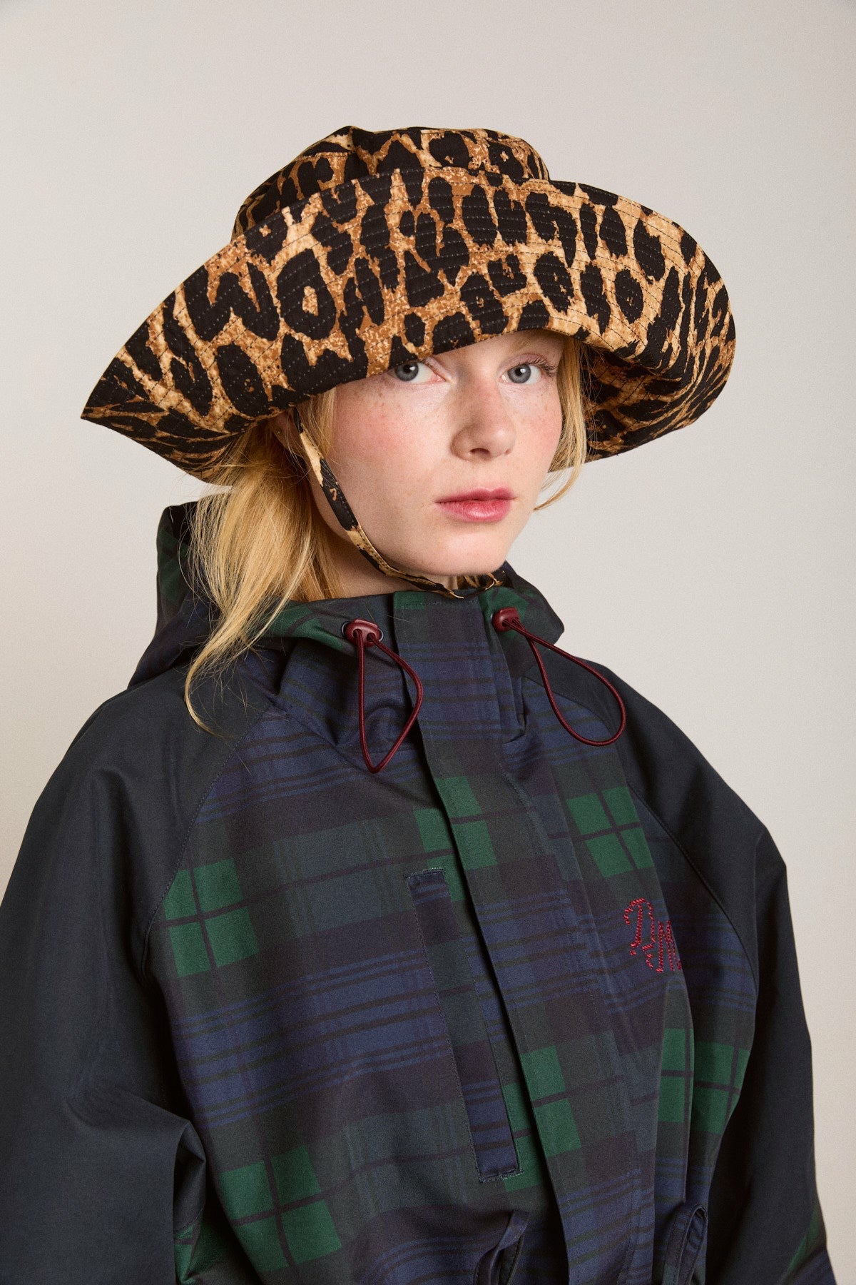 Damson Madder leopard print sunhat