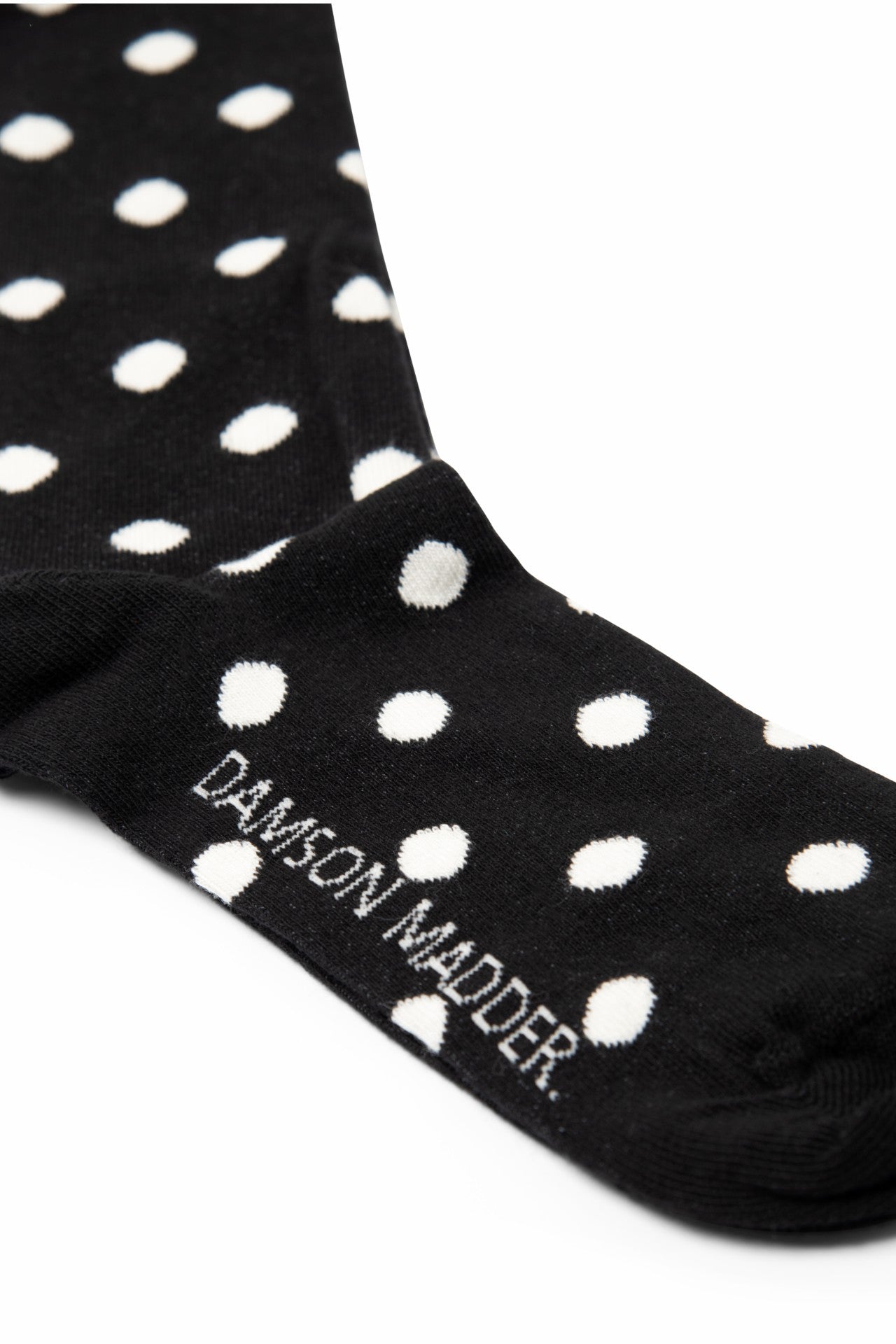 Damson Madder knee high polka dot socks - black & cream