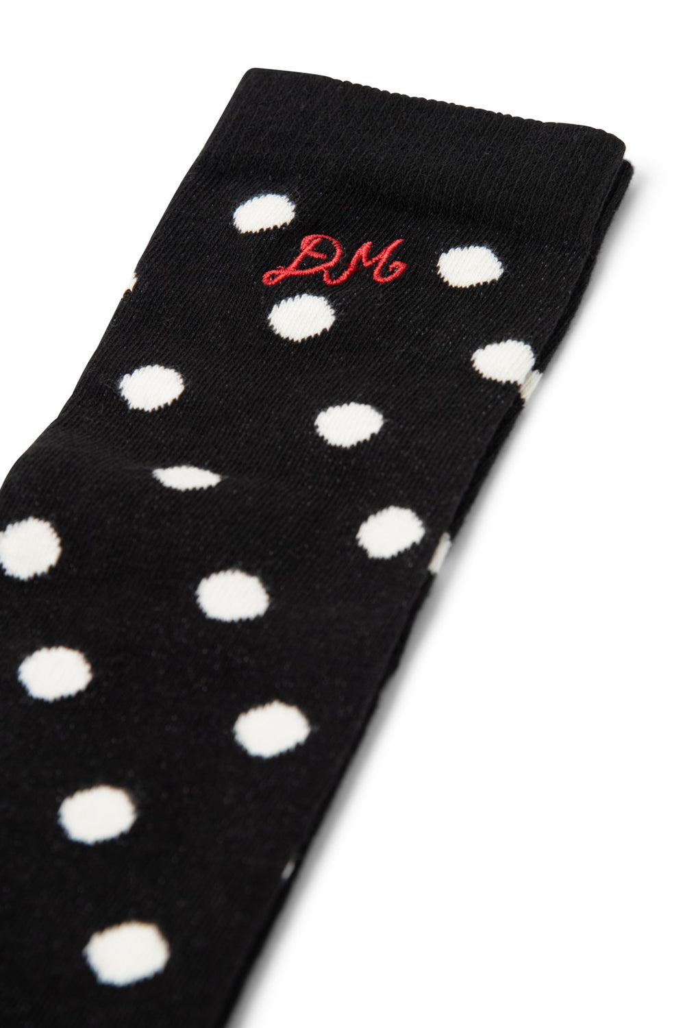 Damson Madder knee high polka dot socks - black & cream
