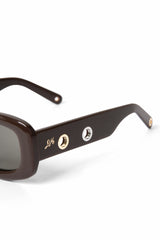 Damson Madder faye eyelet sunglasses - chocolate