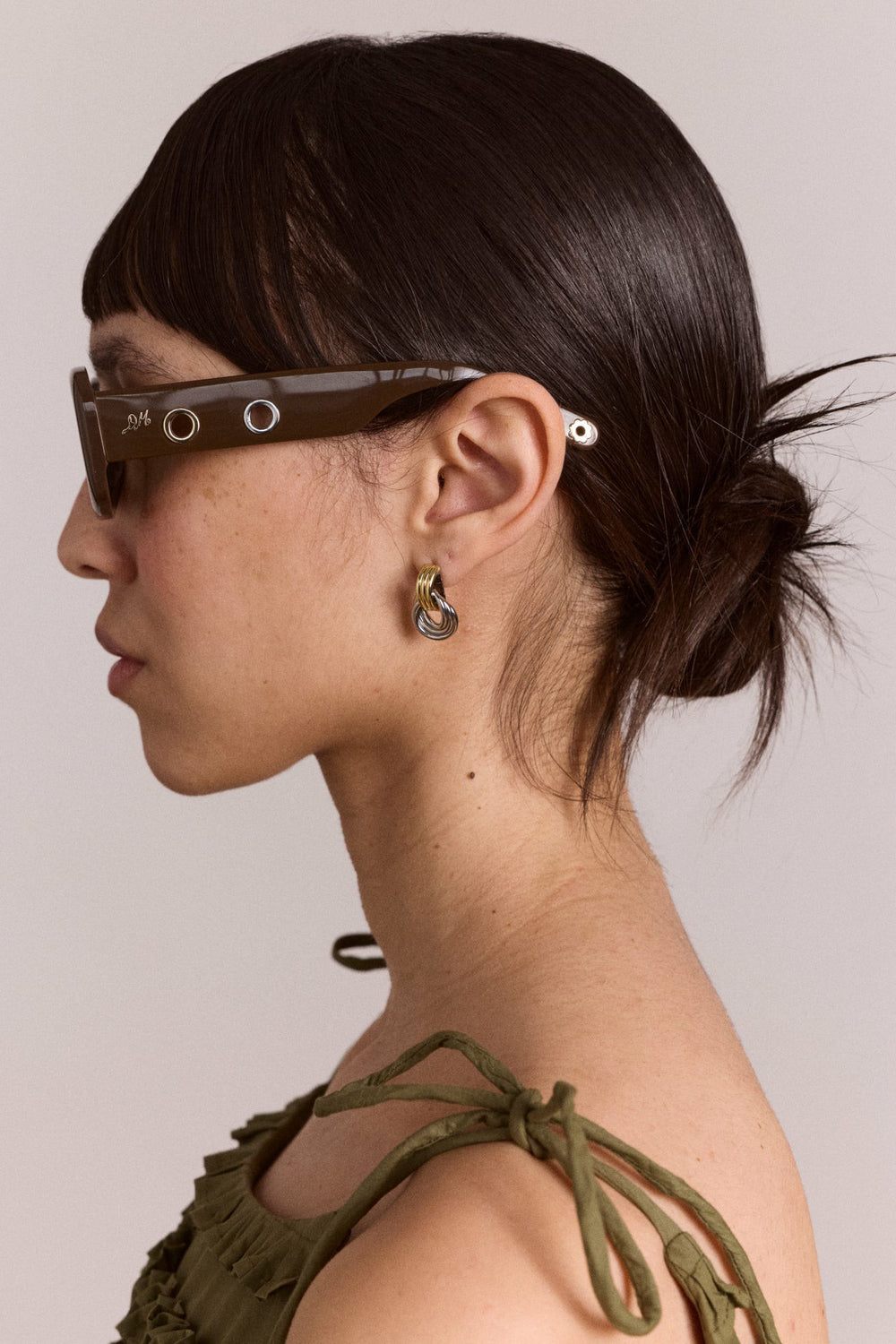Damson Madder faye eyelet sunglasses - chocolate