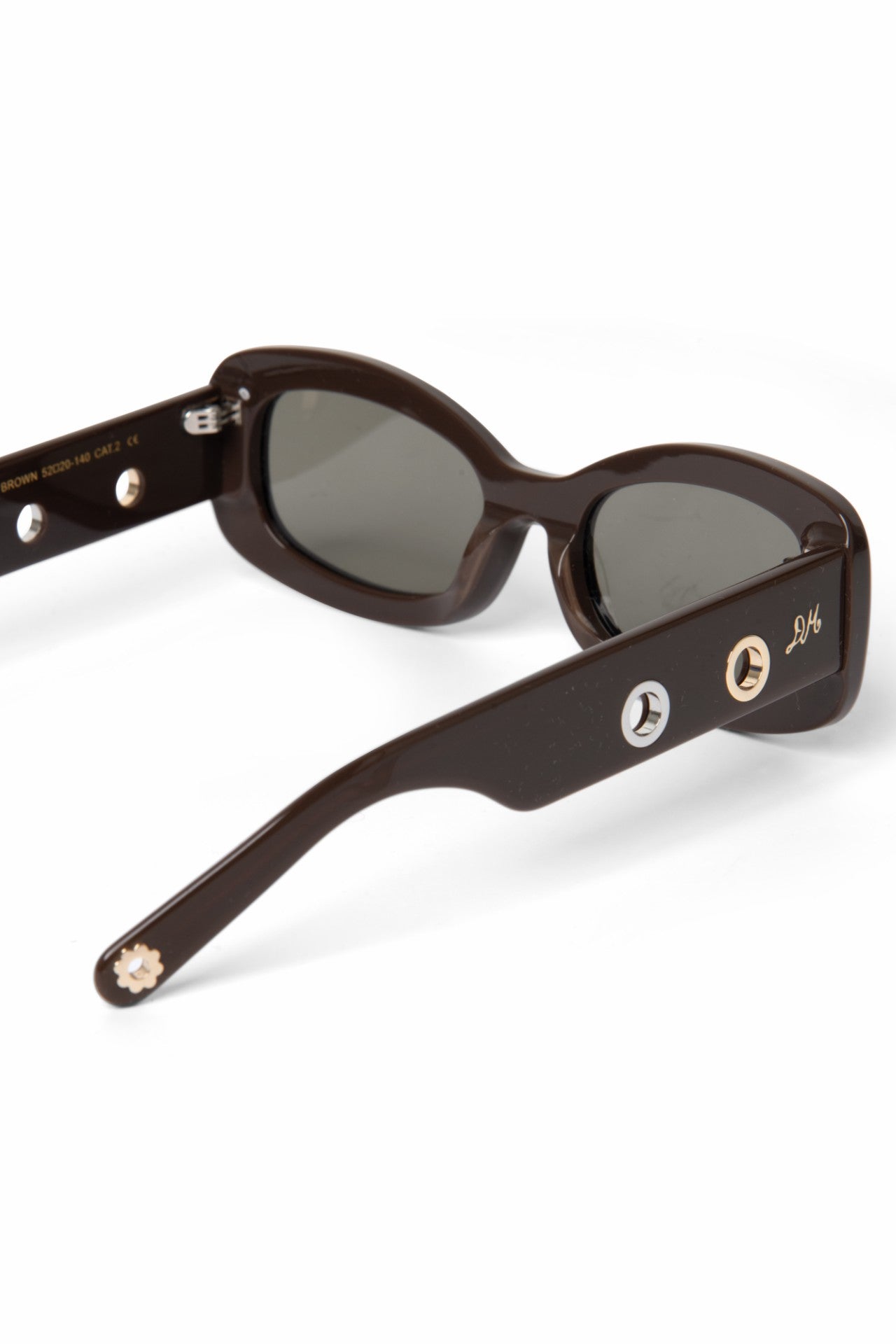Damson Madder faye eyelet sunglasses - chocolate