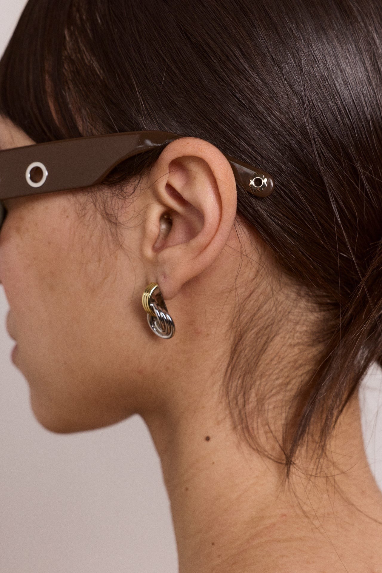 Damson Madder faye eyelet sunglasses - chocolate