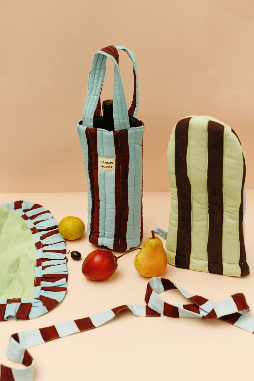Damson Madder single oven glove - mixed stripe