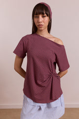 Damson Madder reece tee - red stripe