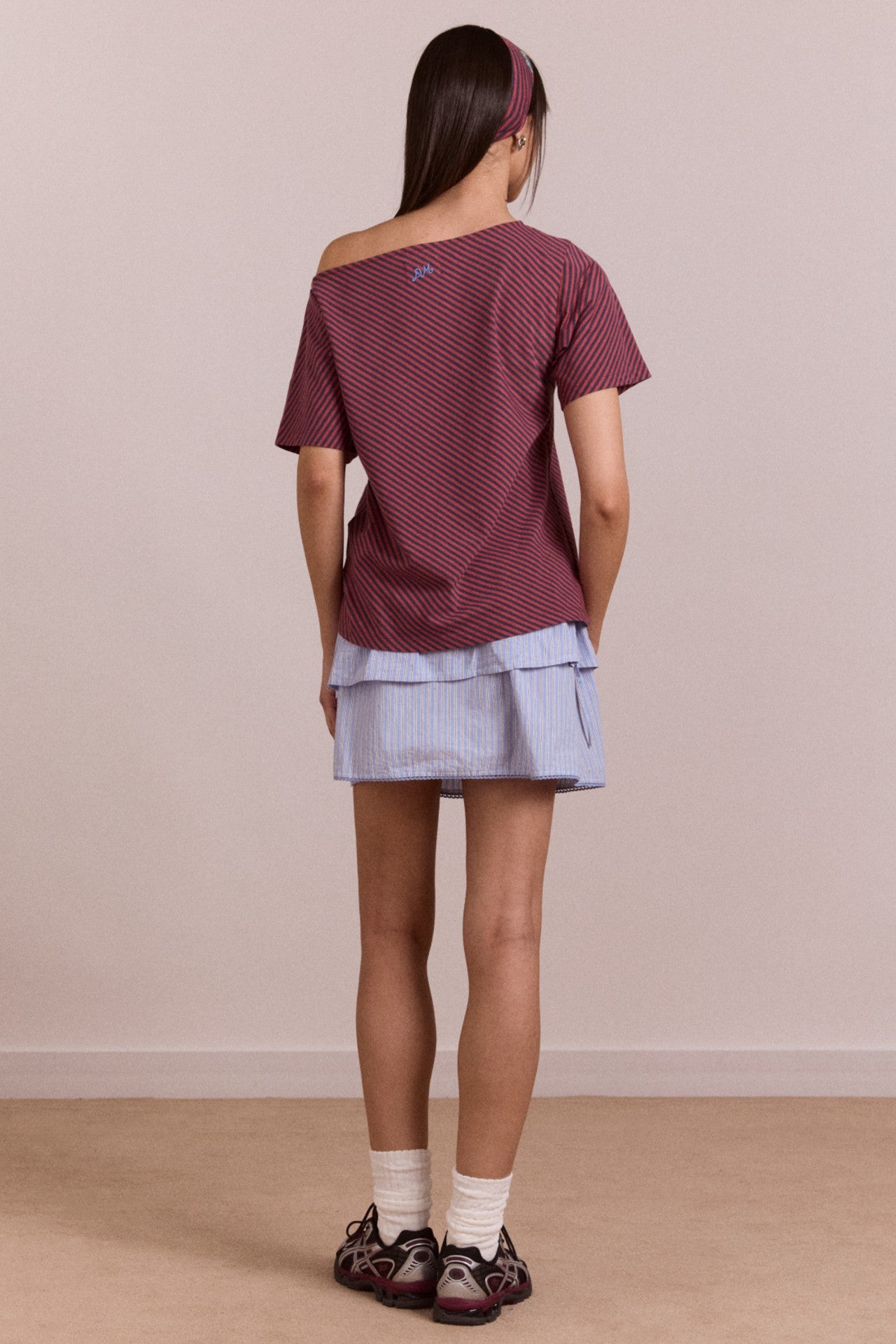 Damson Madder reece tee - red stripe