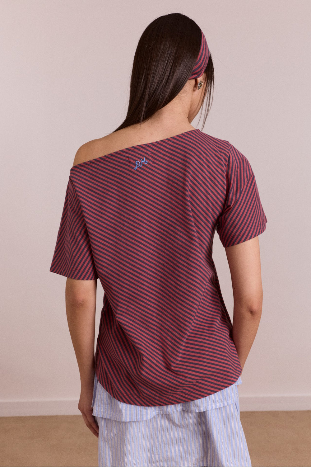 Damson Madder reece tee - red stripe