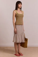 Damson Madder avielle tank - green stripe
