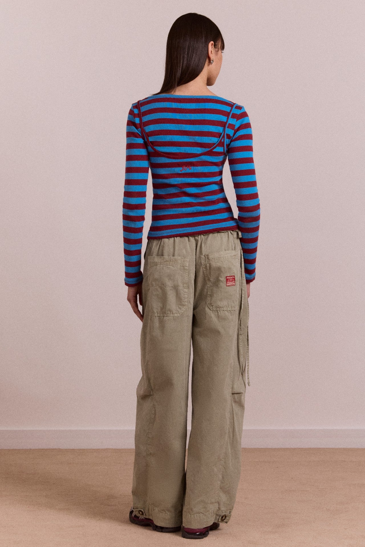 Damson Madder avielle double layer top - blue stripe