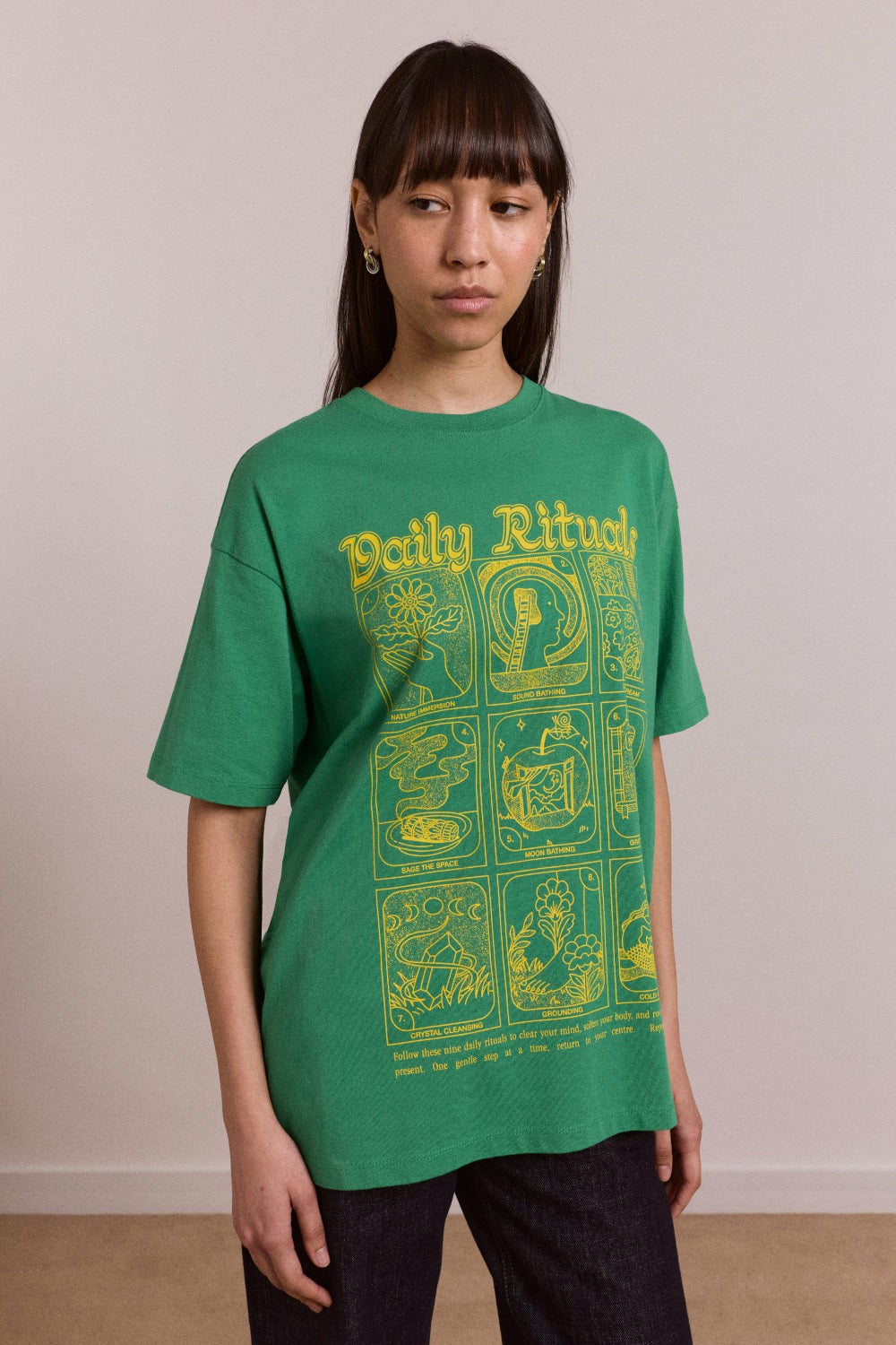 Damson Madder daily rituals graphic tee - green