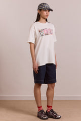 Damson Madder slow life crossword graphic tee - ecru