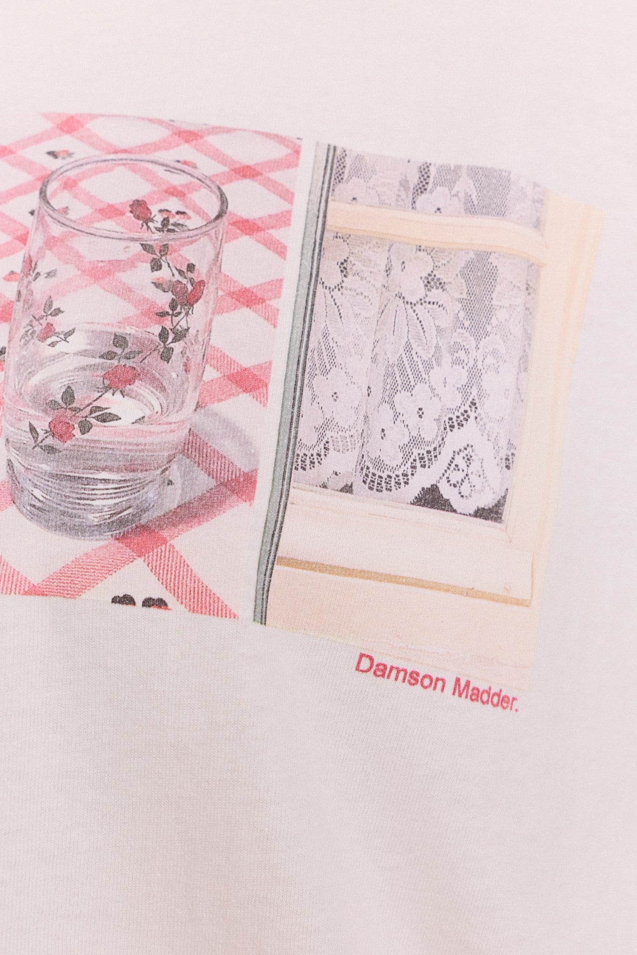 Damson Madder slow life crossword graphic tee - ecru