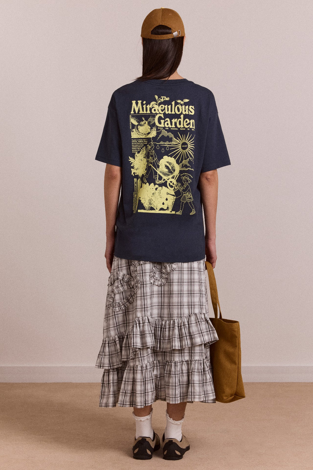 Damson Madder miraculous garden - navy t-shirt