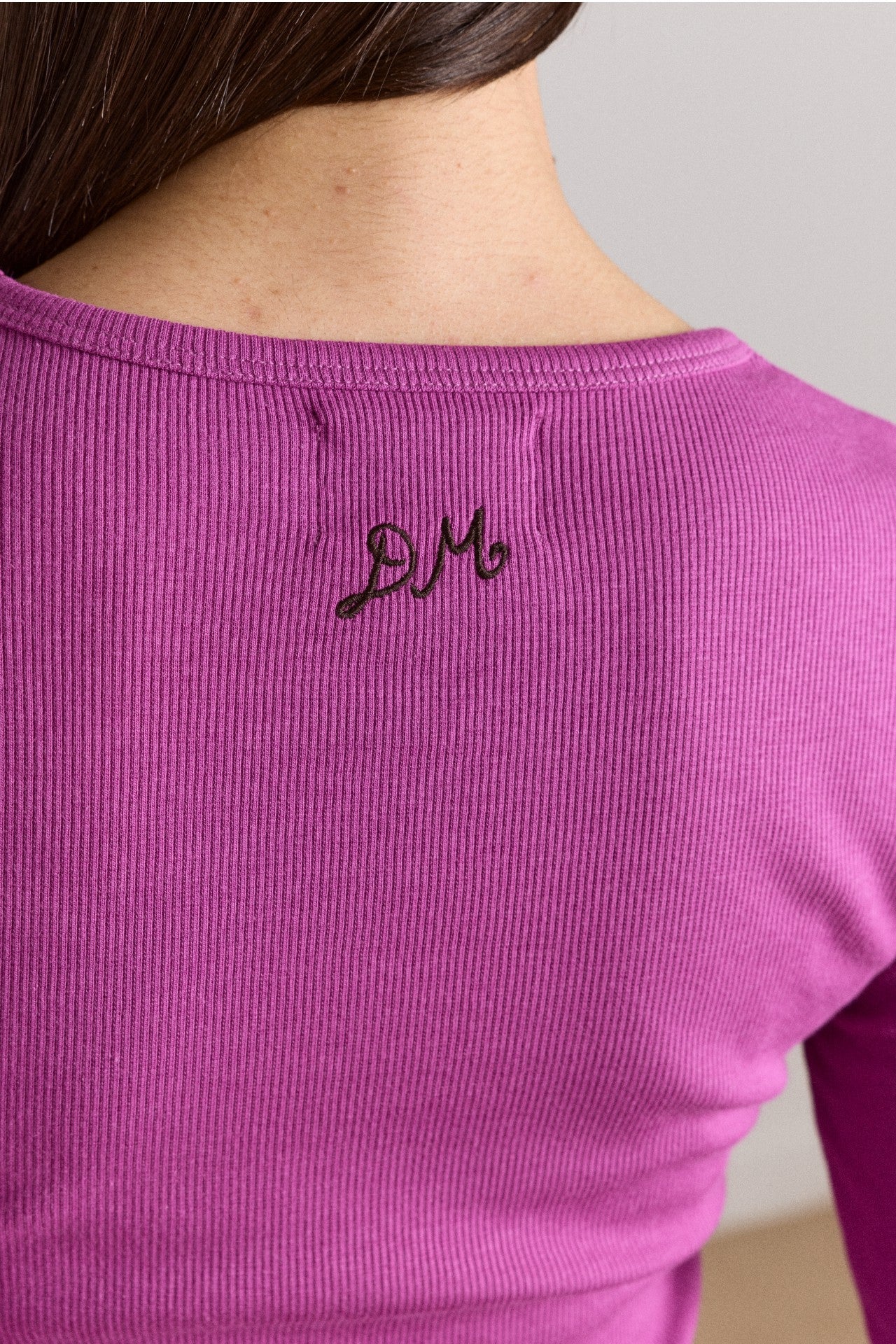 Damson Madder manon layered 2 in 1 top - choc/magenta