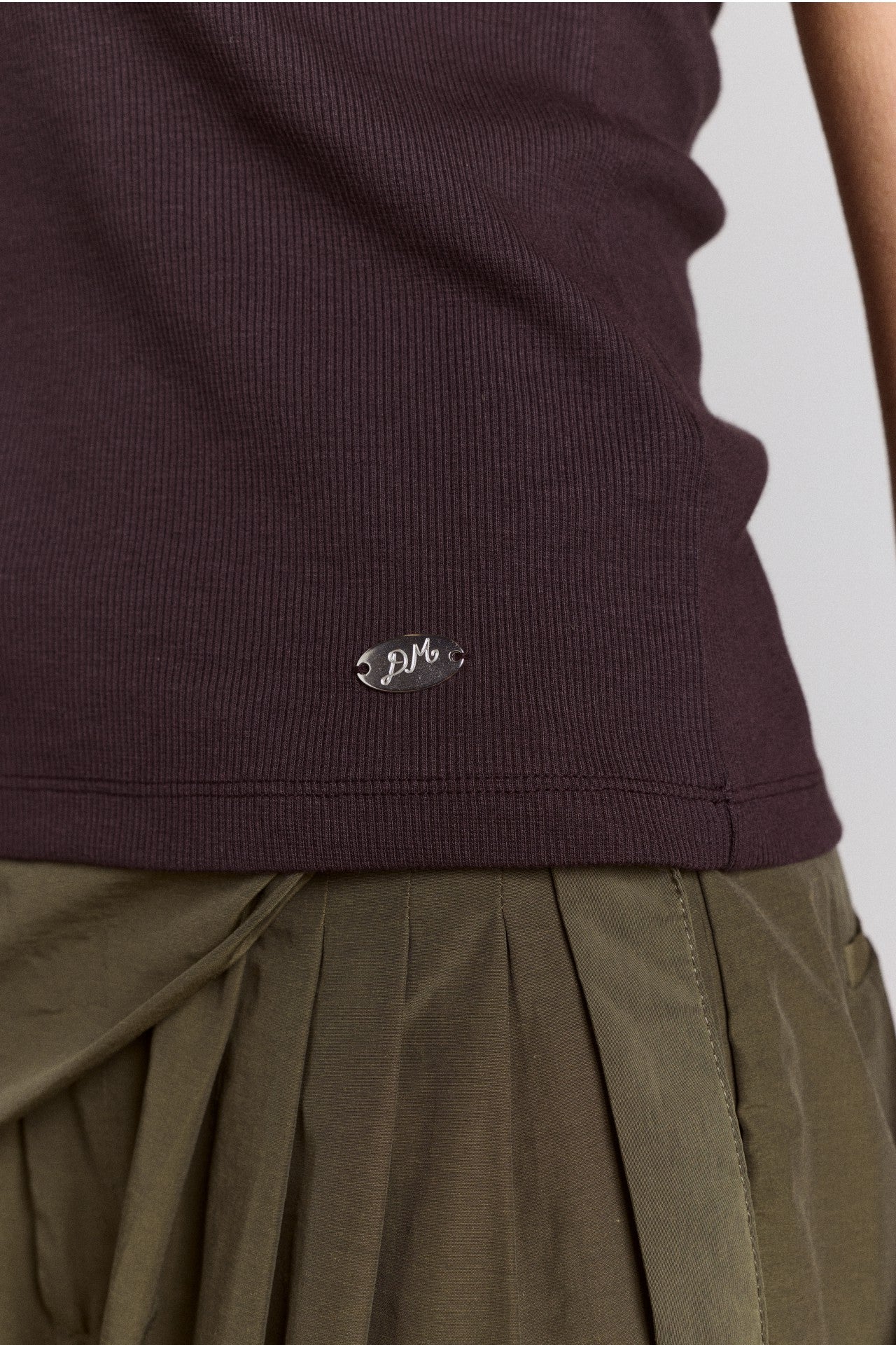 Damson Madder manon layered 2 in 1 top - choc/magenta