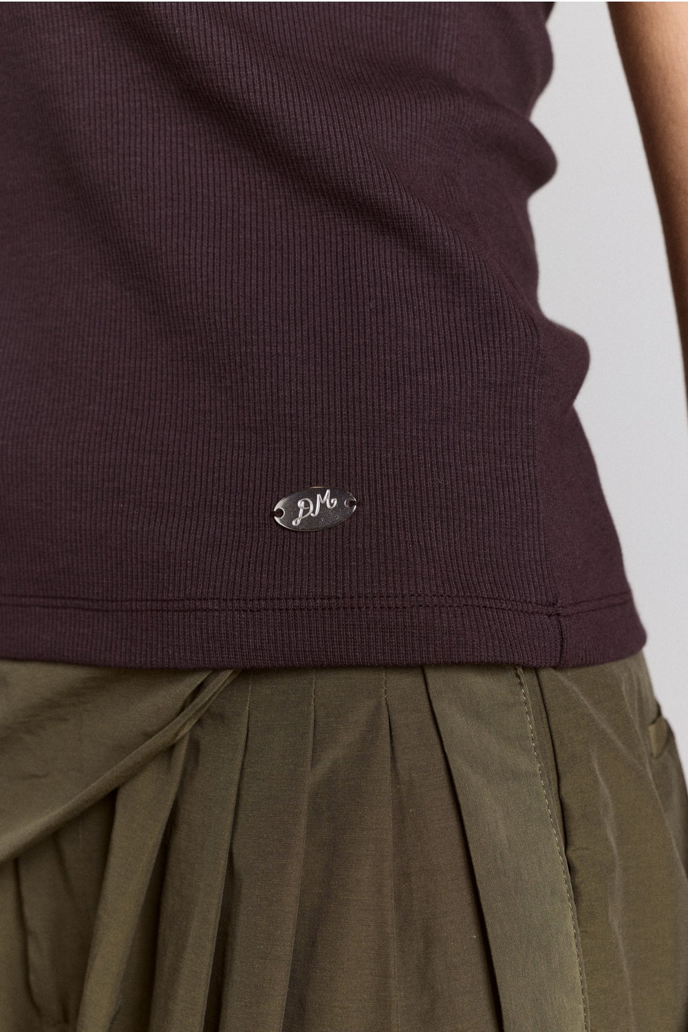 Damson Madder manon layered 2 in 1 top - choc/magenta