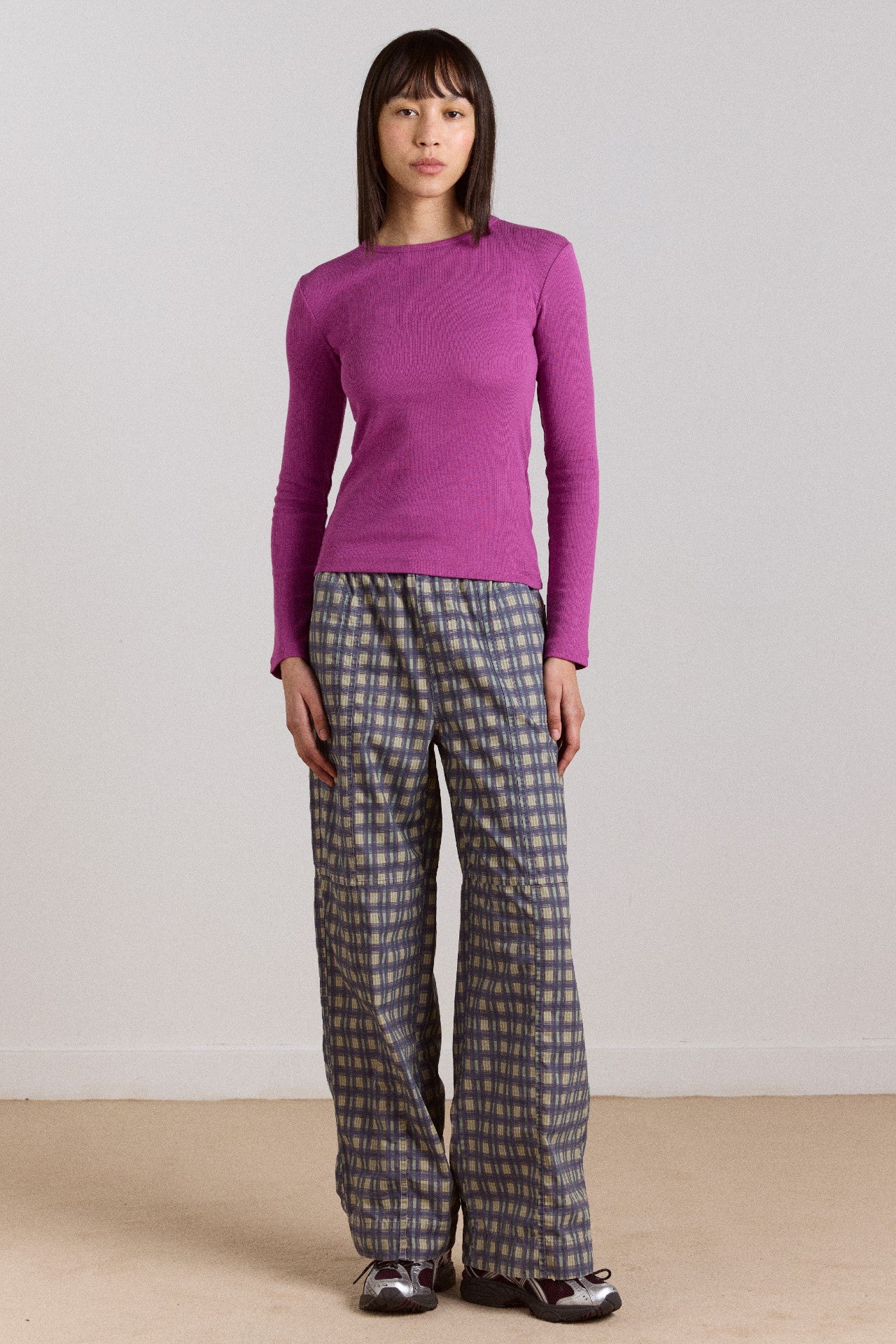 Damson Madder manon layered 2 in 1 top - choc/magenta