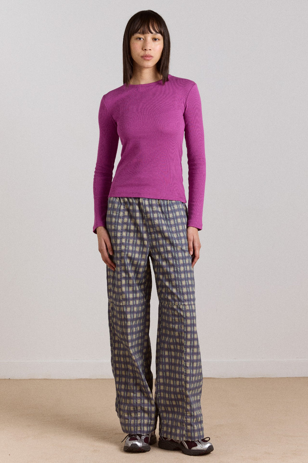 Damson Madder manon layered 2 in 1 top - choc/magenta