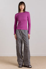 Damson Madder manon layered 2 in 1 top - choc/magenta