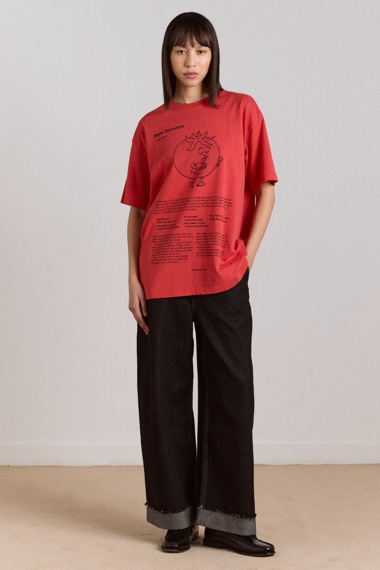 Damson Madder recipe with friends graphic tee - red