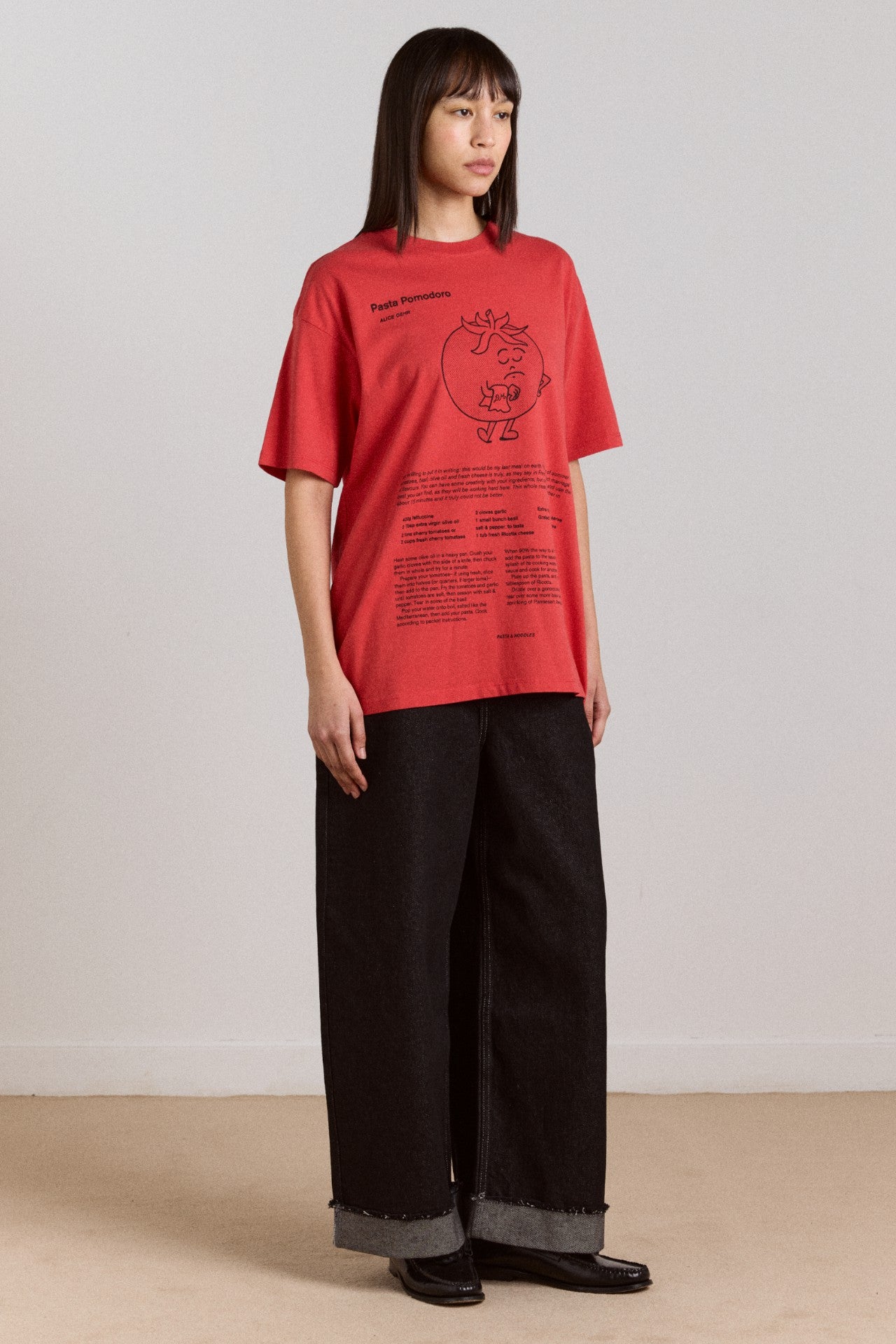 Damson Madder recipe with friends graphic tee - red