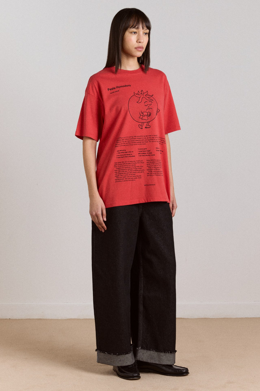 Damson Madder recipe with friends graphic tee - red