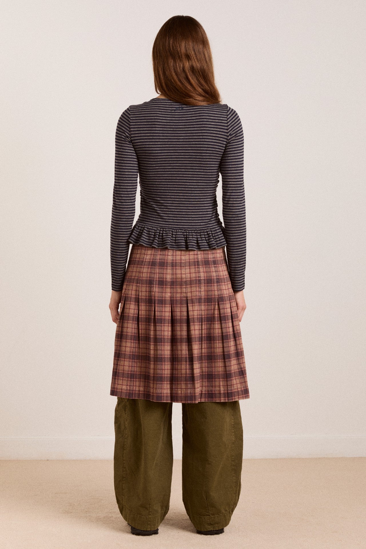 Damson Madder peggy smocked cardi - blue stripe