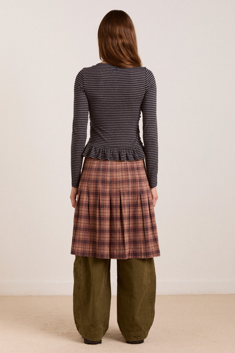 Damson Madder peggy smocked cardi - blue stripe